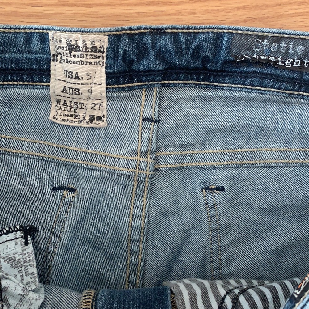 Volcom Static Straight Distressed Blue Denim Jean… - image 4